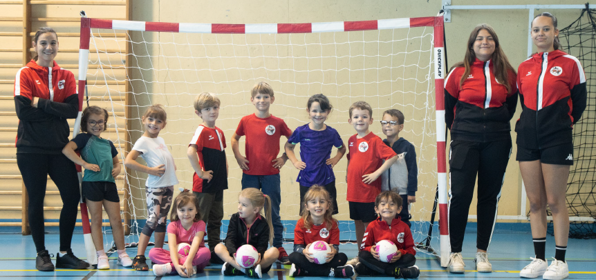 Photo équipes U7 saison 2023-2024 du club de handball de pouilley les vignes